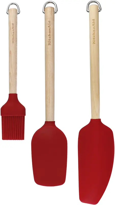 Набір кухонного приладдя для випічки KitchenAid Coreline, 3 предмети, береза, червоний (KQR751O - фото - №0