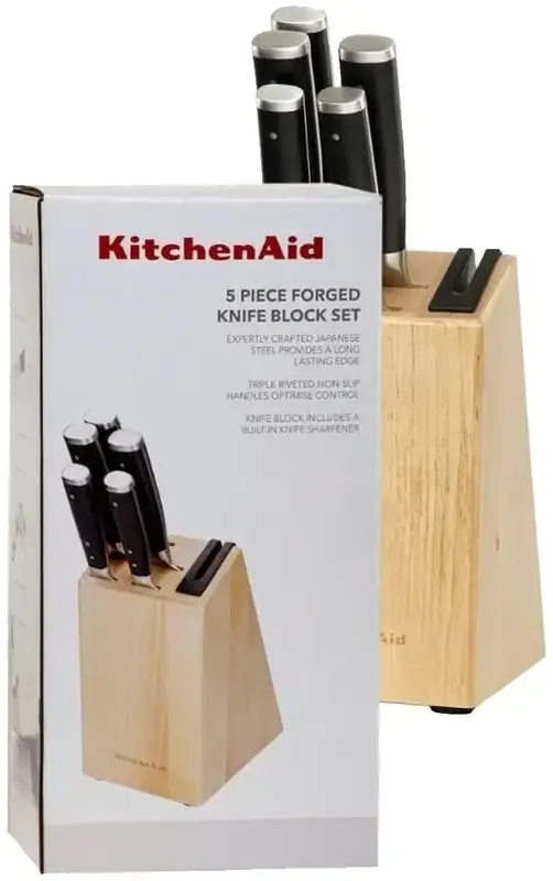 Набір ножів з підставкою KitchenAid Coreline, 5 предметів та точилки (KO5PSTSNOBG) - фото - №13