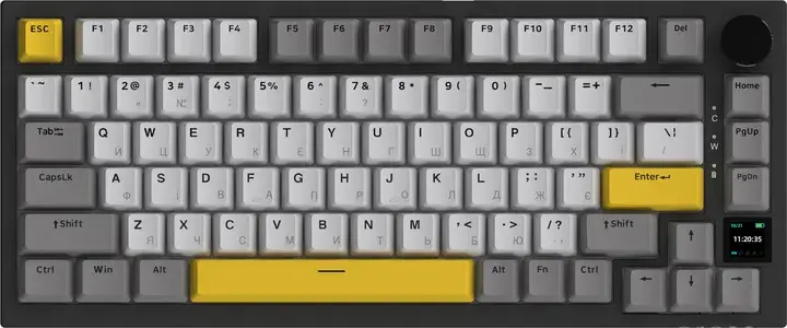 Клавіатура ігрова Ajazz AK820 Pro Flying Fish Switch Black - фото - №0