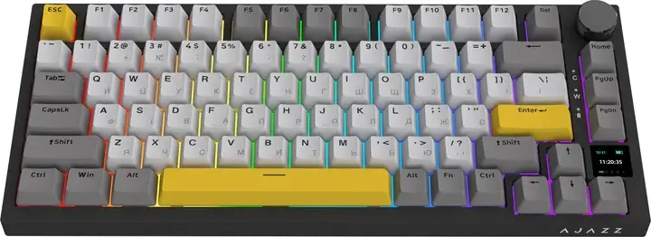 Клавіатура ігрова Ajazz AK820 Pro Flying Fish Switch Black - фото - №2