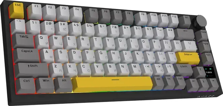 Клавіатура ігрова Ajazz AK820 Pro Flying Fish Switch Black - фото - №3