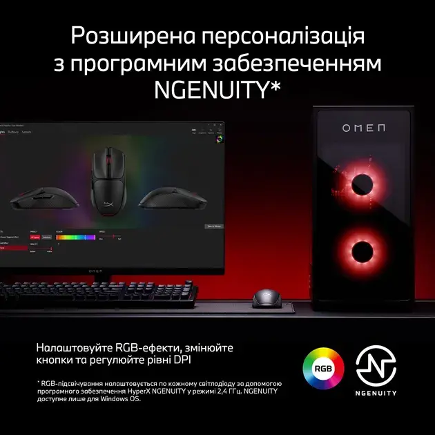Ігрова комп'ютерна миша HyperX Pulsefire Fuse Black фото