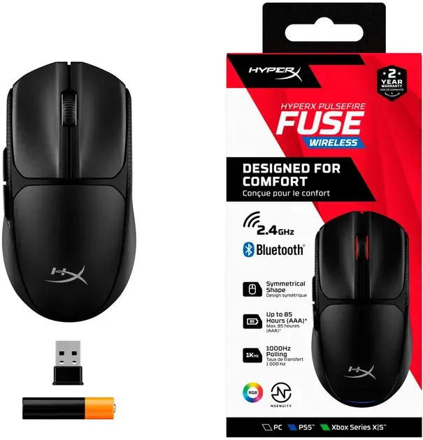 Ігрова комп'ютерна миша HyperX Pulsefire Fuse Black фото