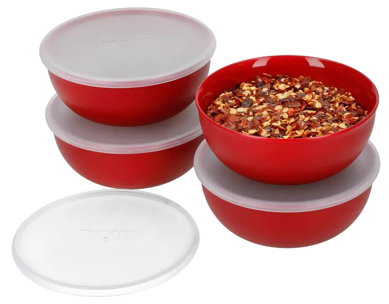 Набір мисок-приправниць із кришками KitchenAid Universal, 4 шт, 28 гр, червоний (KQG177BXERE) - фото - №8