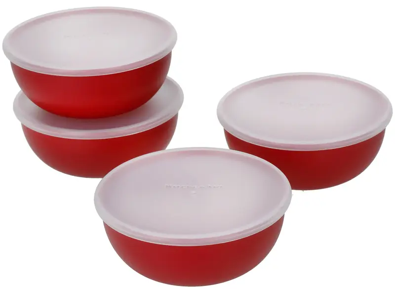 Набір мисок-приправниць із кришками KitchenAid Universal, 4 шт, 28 гр, червоний (KQG177BXERE) - фото - №0