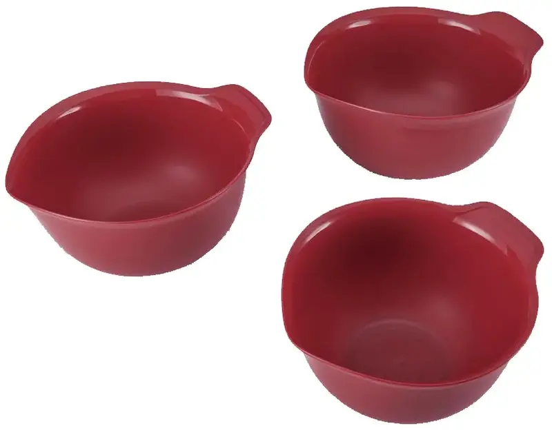 Набір мисок для змішування KitchenAid Universal, 3шт, 2,4/3,3/4,3л, червоний (KQG175OSERE) - фото - №4