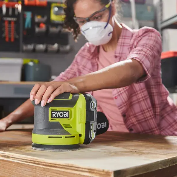 Шлифмашина эксцентриковая аккумуляторная Ryobi ONE+ RROS18-0 18V 125мм без АКБ и ЗУ фото