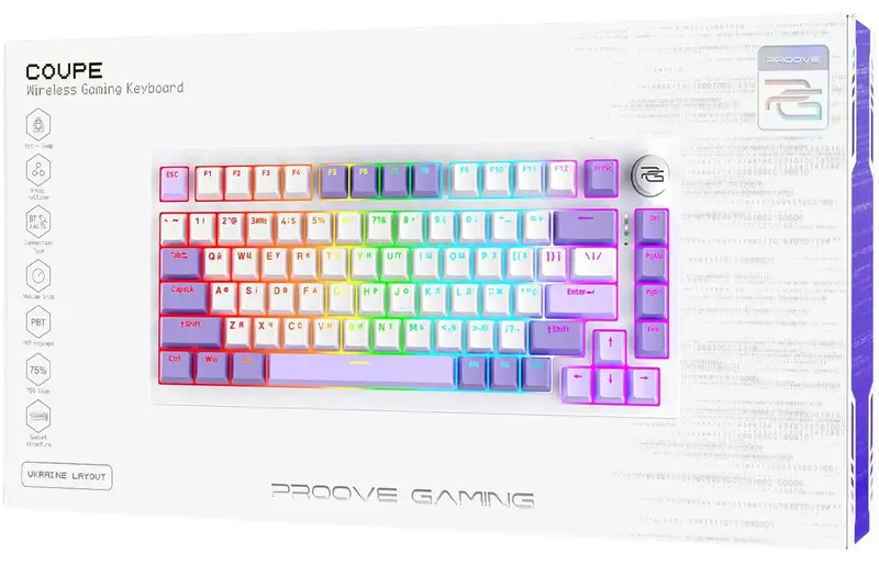 Ігрова клавіатура Proove Gaming Coupe white фото