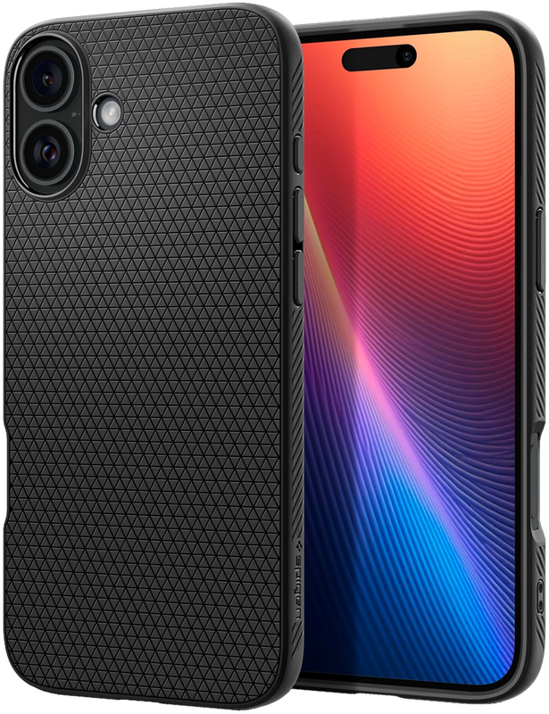 Чохол для iPhone 16 Plus Spigen Liquid Air Black (ACS08066) - фото - №7