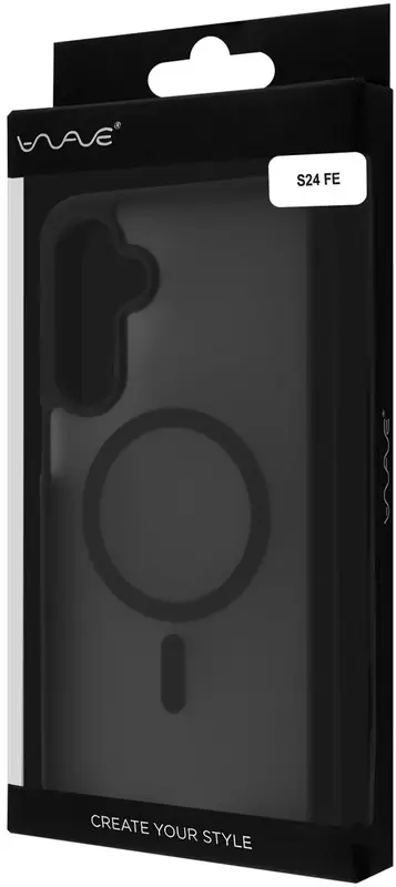 Чохол для Samsung Galaxy S24 FE WAVE Matte Color Case with Magnetic Ring (black) - фото - №2
