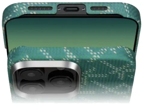 Чохол для iPhone 16 Pro Max Pitaka Tactile Woven Monogram Dark Blue (KI1603PTKP) - фото - №3