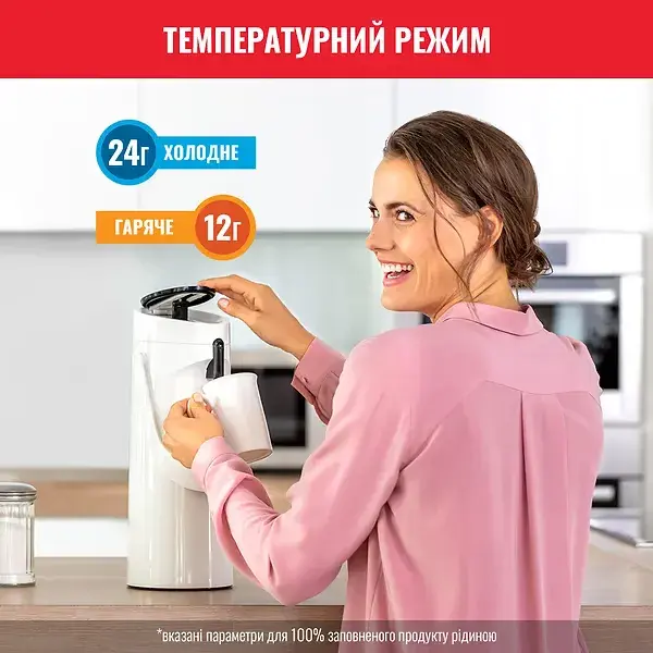 Термос Tefal PONZA PUMP,1.9 л, білий (K3140214) - фото - №2