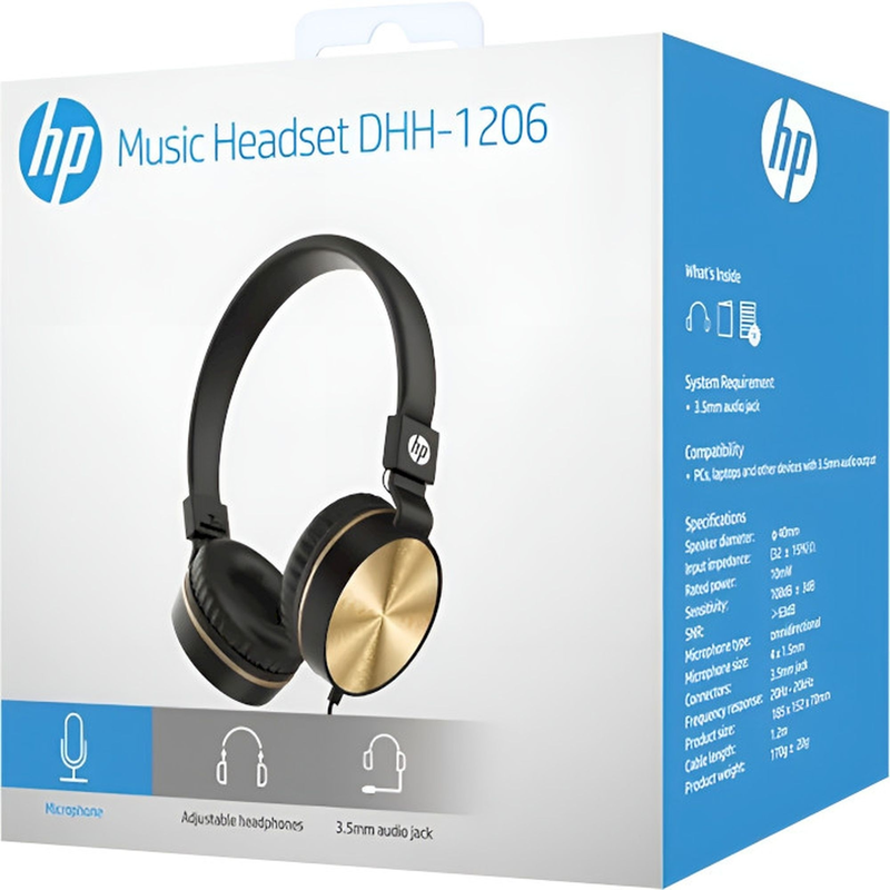 Акція Гарнітура HP DHH-1206, 3,5мм, Black (DHH-1206BK) - фото - №4