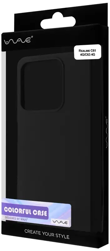 Чохол для Realme C61 4G/С63 4G WAVE Colorful Case TPU (black) - фото - №2