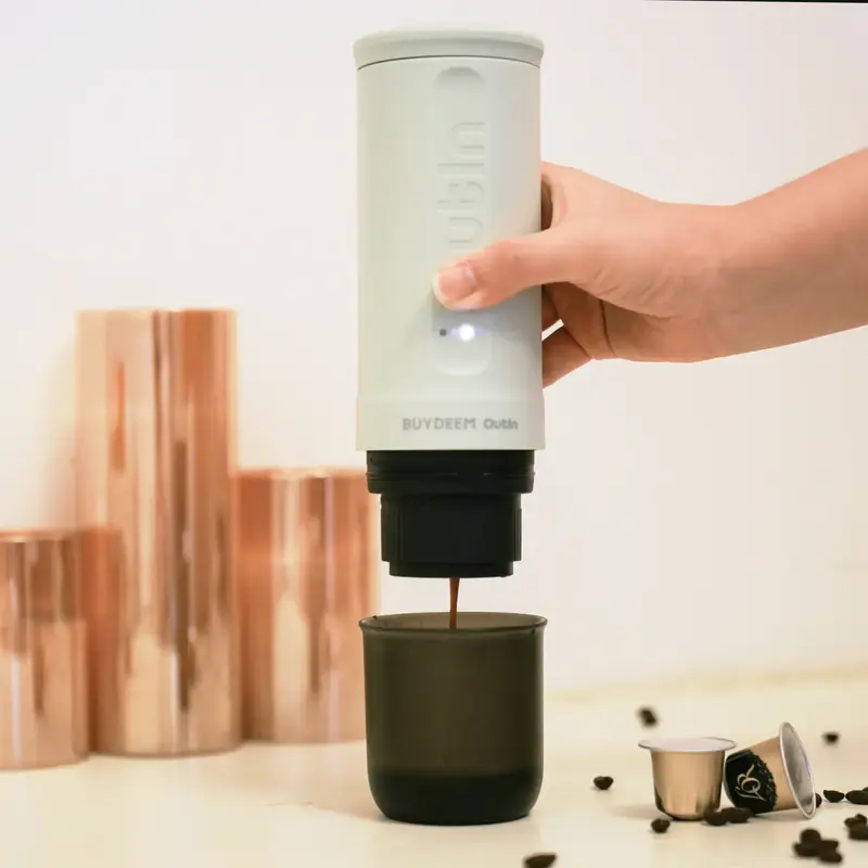 Портативна кавоварка Outin X BUYDEEM Cozy green - фото - №10