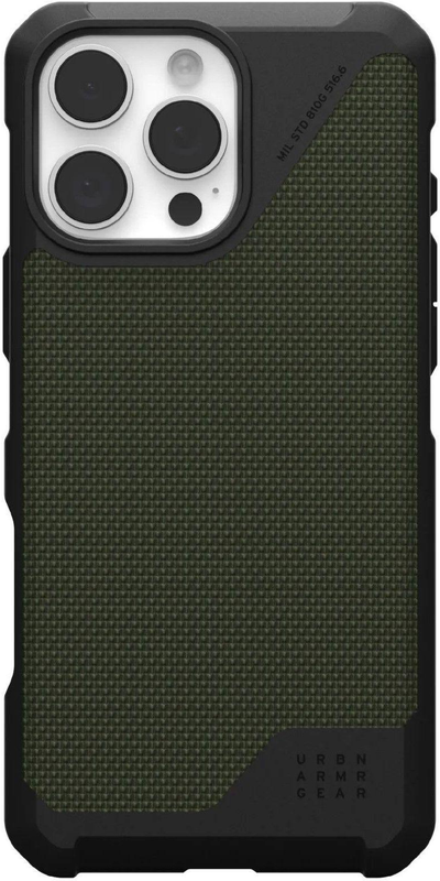 Чохол для iPhone 16 Pro Max UAG Metropolis LT Magsafe Kevlar Olive (114453113972) - фото - №0