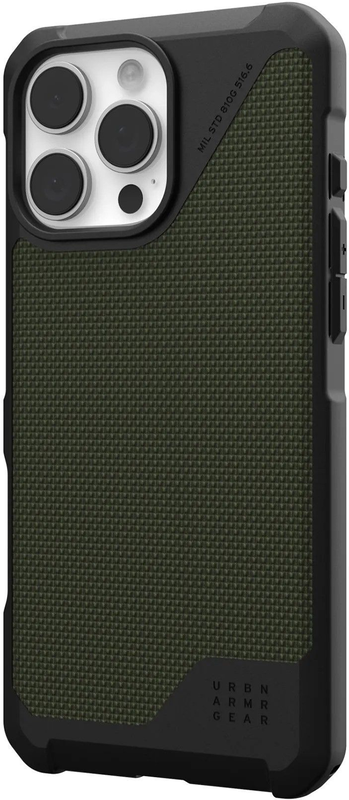 Чохол для iPhone 16 Pro Max UAG Metropolis LT Magsafe Kevlar Olive (114453113972) - фото - №2