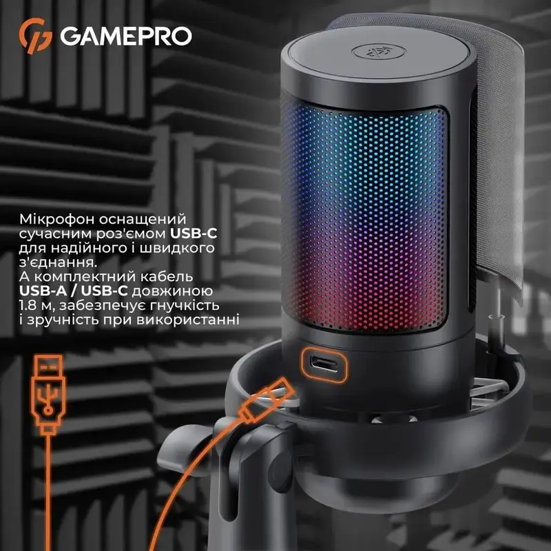 Мікрофон Gamepro UGM105B Black (UGM105B) - фото - №6