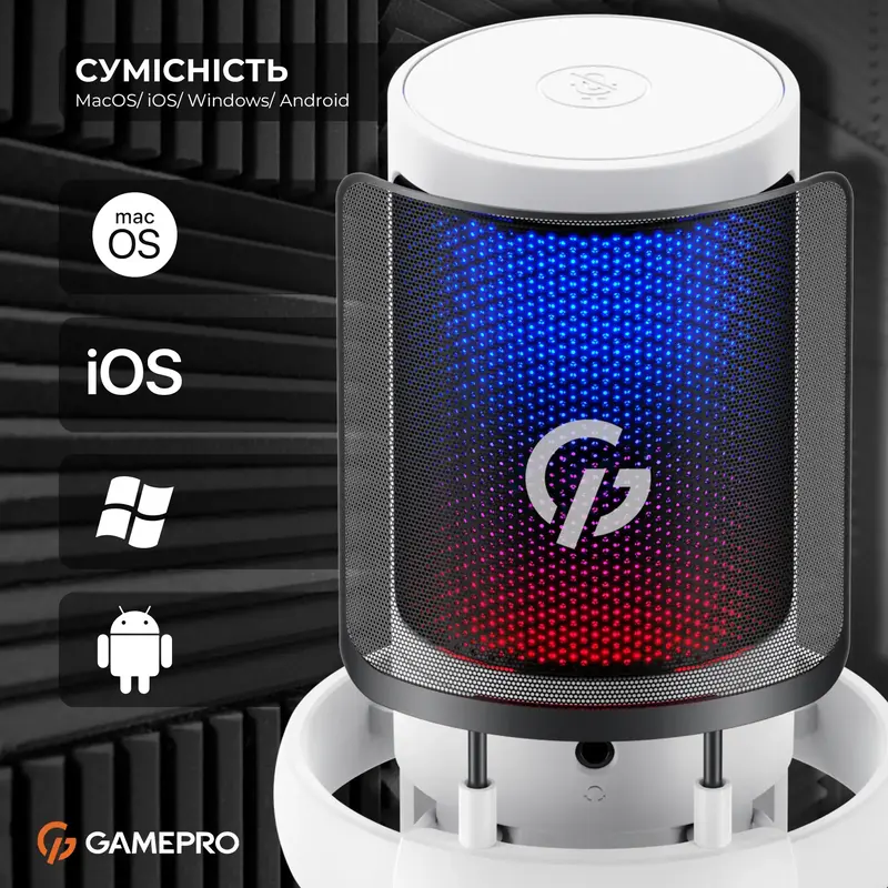 Мікрофон Gamepro UGM105W (White) - фото - №5