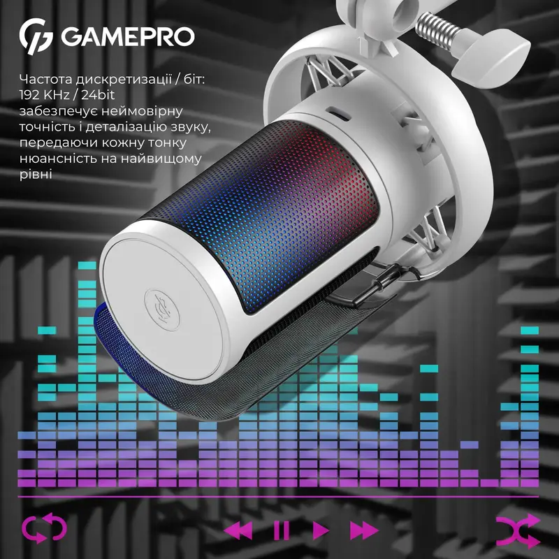 Мікрофон Gamepro UGM105W (White) - фото - №6