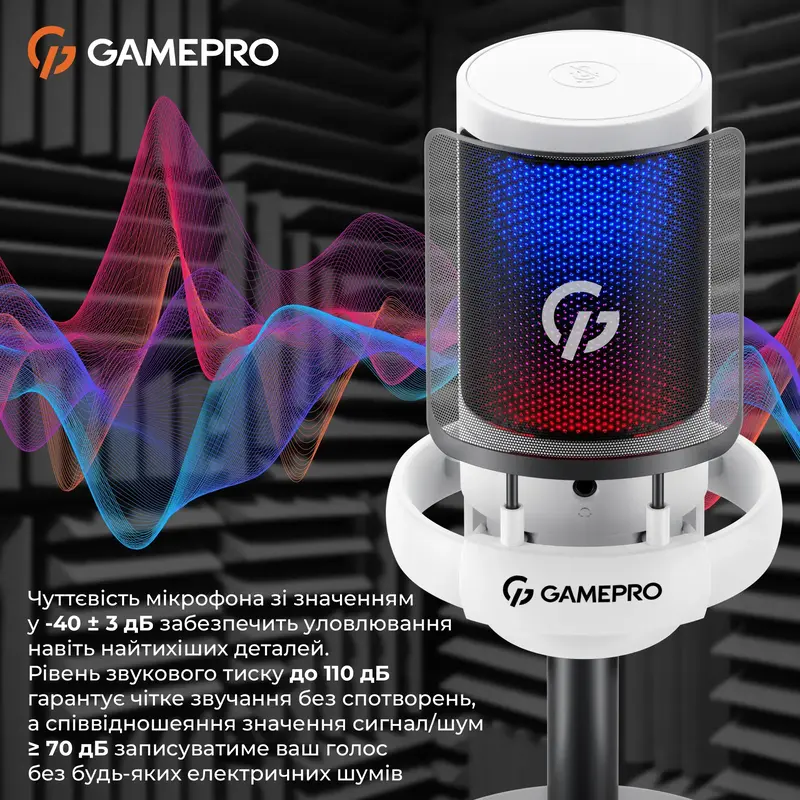 Мікрофон Gamepro UGM105W (White) - фото - №11