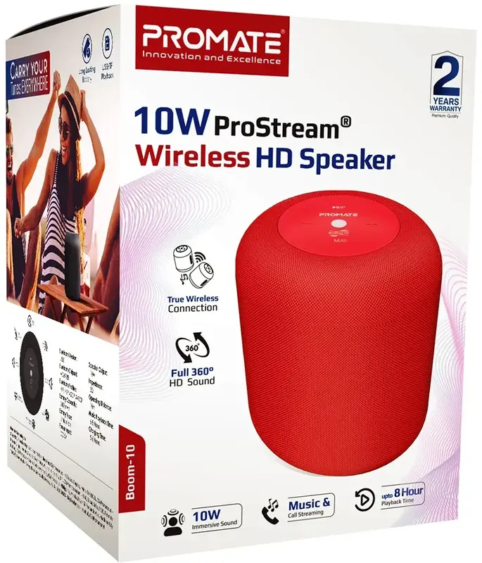 Акустика Promate boom-10.red - фото - №6