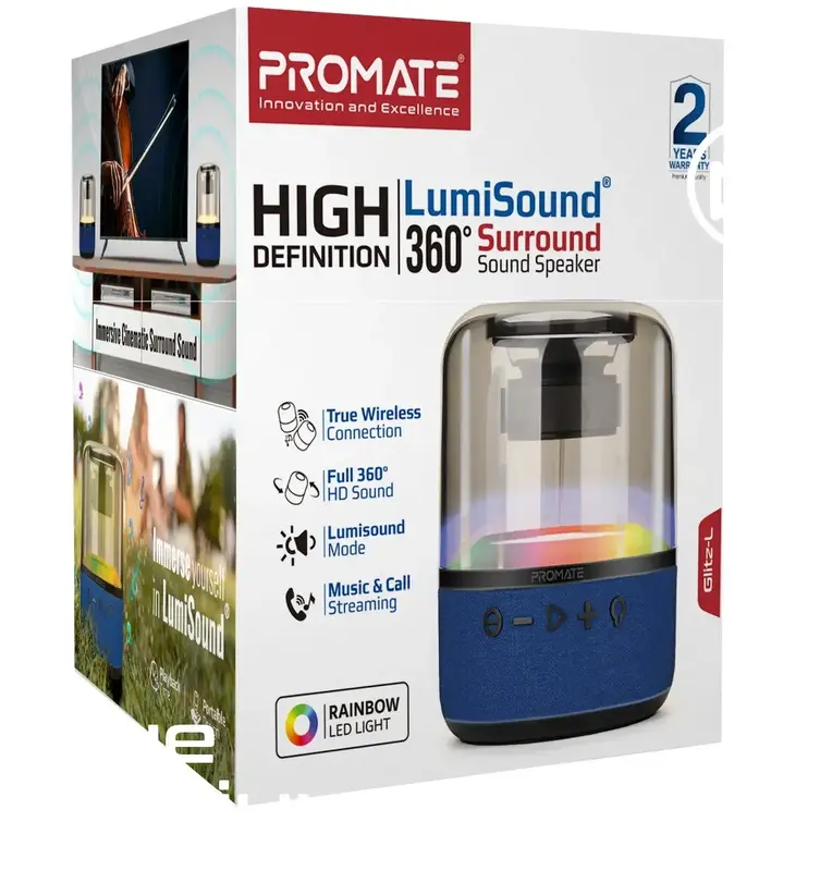 Акустична система Promate Glitz-L 10W glitz-l.blue - фото - №6