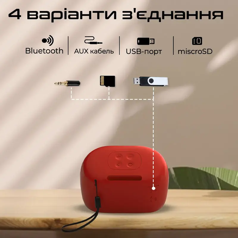 Акустична система Promate Mood 5W Red (mood.red) - фото - №3