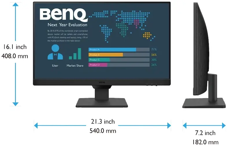 Монитор BENQ 23.8" (9H.LM5LB.QBE/9H.LM5LJ.LBE) - фото - №8