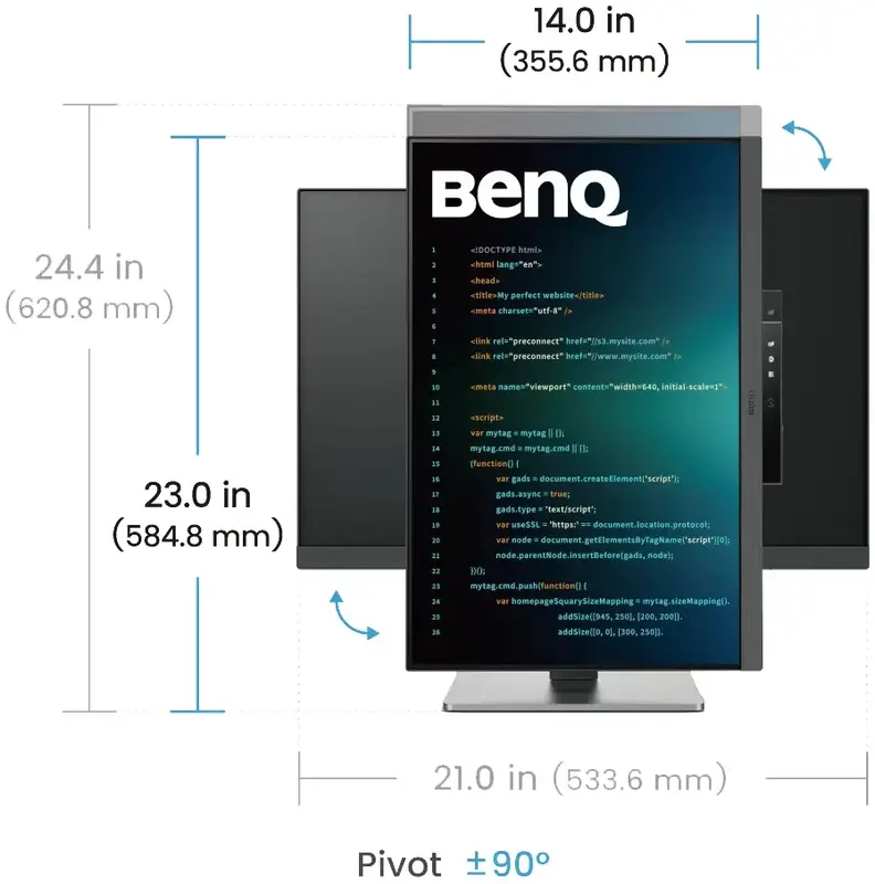 Монітор BENQ 24.1" (9H.LLXLA.TBE) - фото - №11