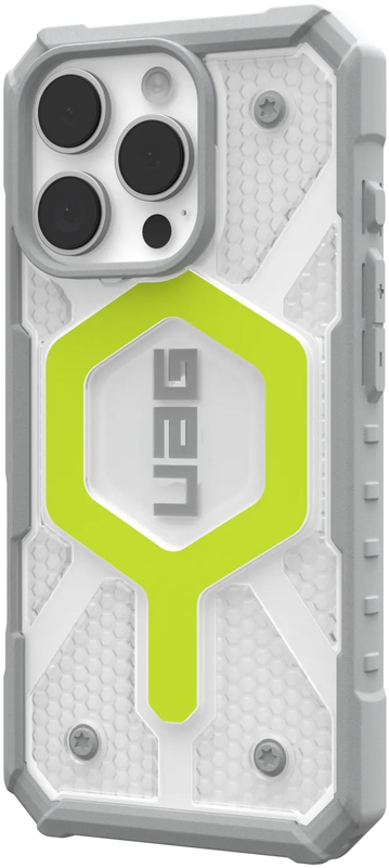 Чохол для iPhone 16 Pro UAG Pathfinder Clear Magsafe Active Neon (114464118181) - фото - №2