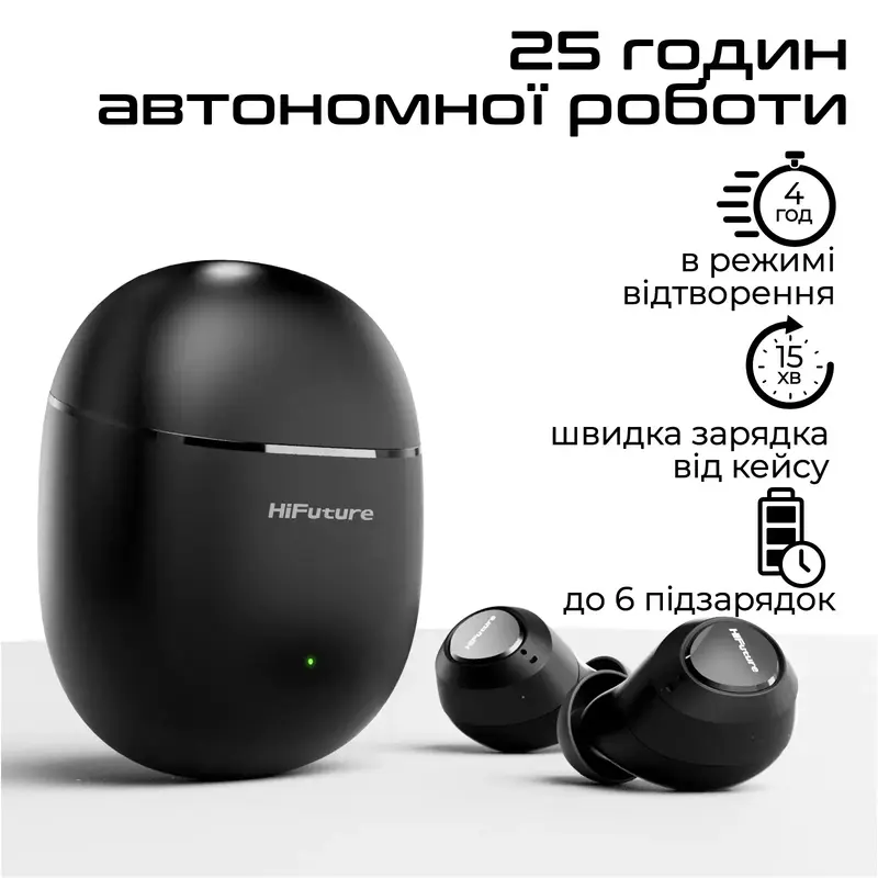 Навушники OlymBuds3 HiFuture Black (olymbuds3.black) - фото - №4
