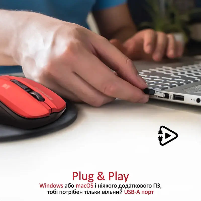 Мышь Promate Contour Wireless contour.red фото