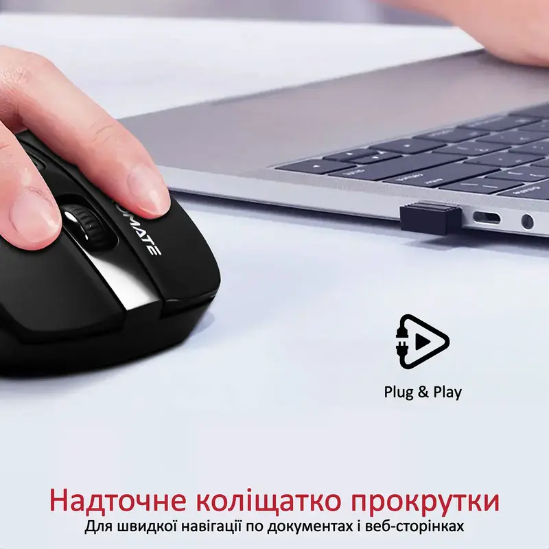 Миша Promate Cursor Wireless cursor.black - фото - №3
