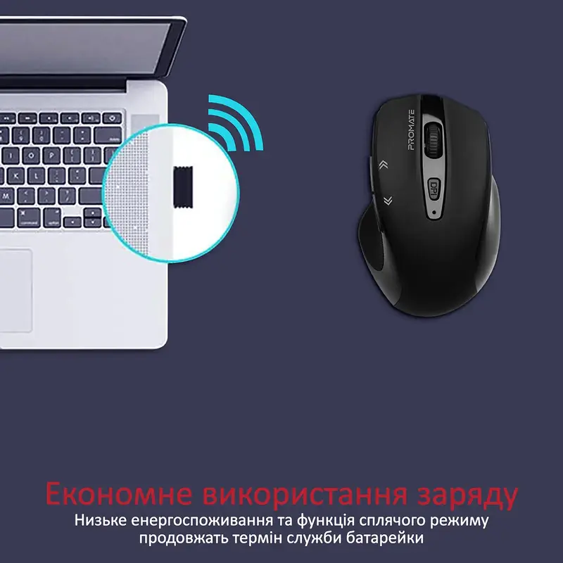 Миша Promate Cursor Wireless cursor.black - фото - №4