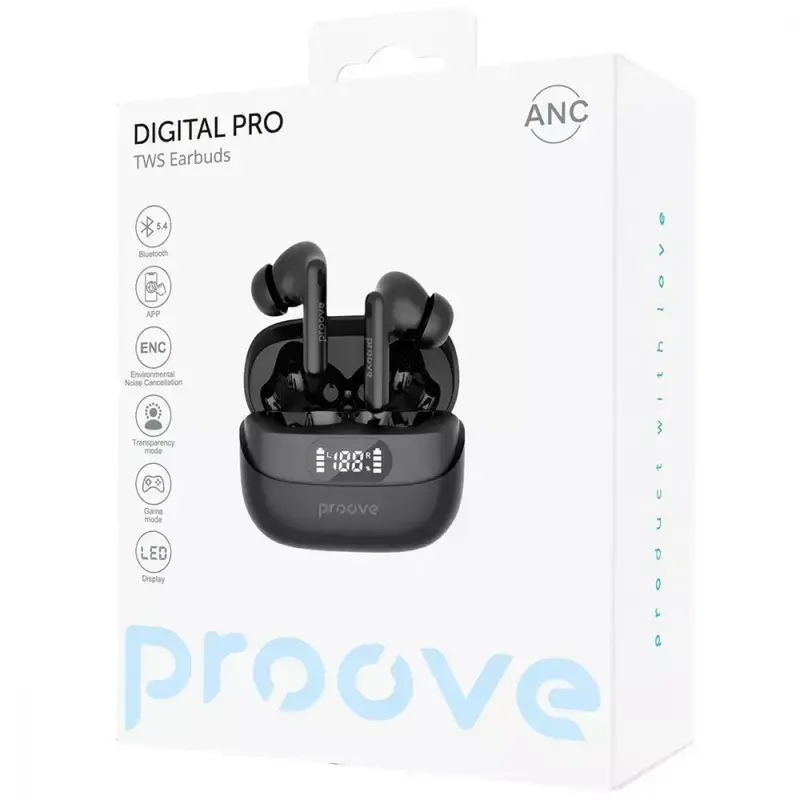 Бездротові навушники Proove Digital Pro TWS (APP) black - фото - №4