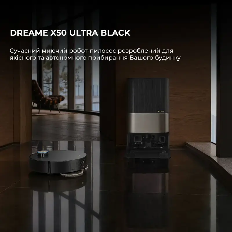 Робот-пылесос моющий Dreame X50 Ultra Black(RLX85CE-6-BL) фото