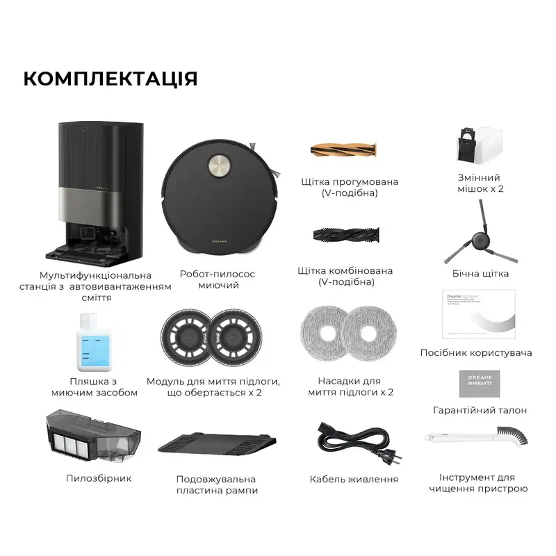 Робот-пылесос моющий Dreame X50 Ultra Black(RLX85CE-6-BL) фото