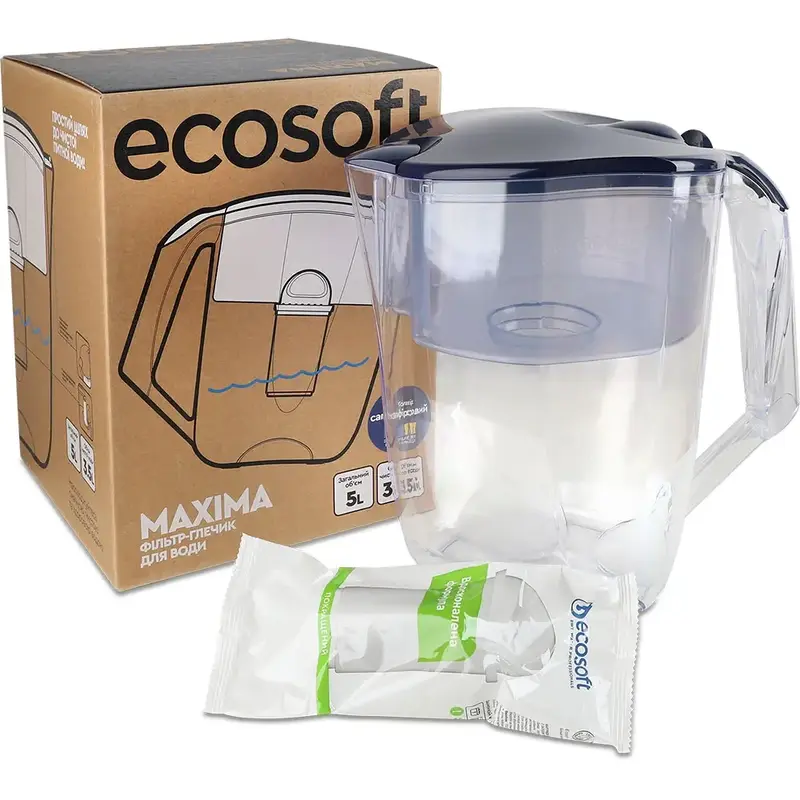 Фільтр-глечик Ecosoft Maxima сапфіровий FMVMAXIMADBECO - фото - №3