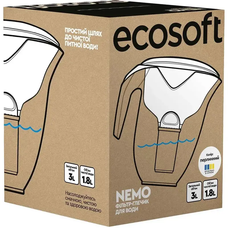 Фільтр-глечик Ecosoft НЕМО перлинний FMVNEMOWECO - фото - №6