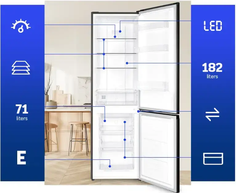 Холодильник HEINNER HCNF-HM253XE++ - фото - №2