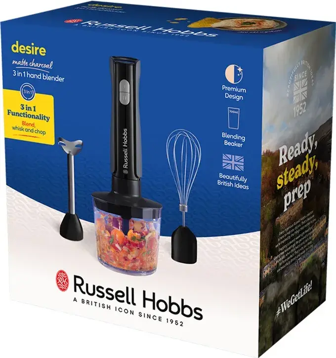 Блендер RUSSELL HOBBS заглибний Desire Matte Charcoal, чорний, 27141-56 - фото - №7