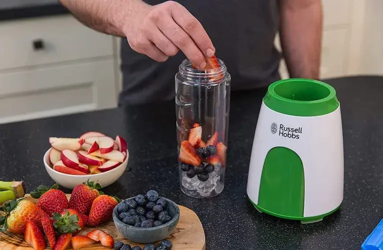 Блендер для смузі RUSSELL HOBBS Explore Mix&Go Cool, біло-зелений, 25160-56 - фото - №4