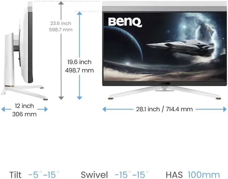 Игровой монитор BENQ 31.5" IPS 16:9 144 Гц (9H.LM7LB.QBE) - фото - №8