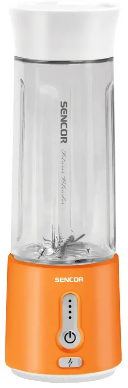 Блендер SENCOR портативний для смузі, біло-помаранчевий, SBL133OR - фото - №0