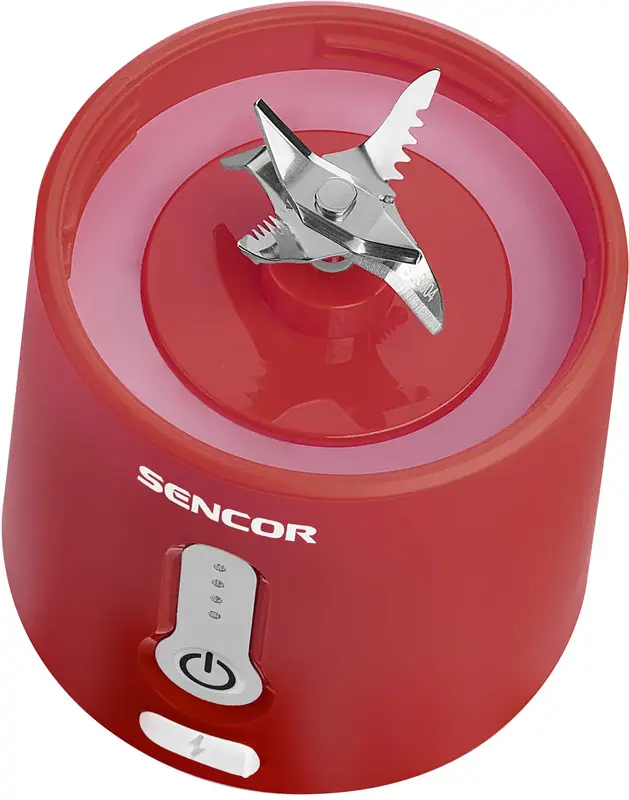 Блендер SENCOR портативний для смузі, біло-червоний, SBL134RD - фото - №4