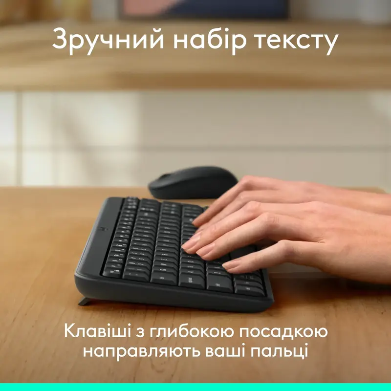 Бездротова клавіатура LOGITECH K250 - GRAPHITE - UKR - 2.4GHZ/BT - фото - №3