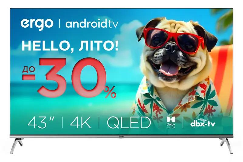 Телевизор Ergo 43" QLED 4K (43GUS8555) фото