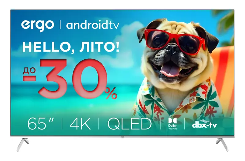 Телевизор Ergo 65" QLED 4K (65GUS8555) фото