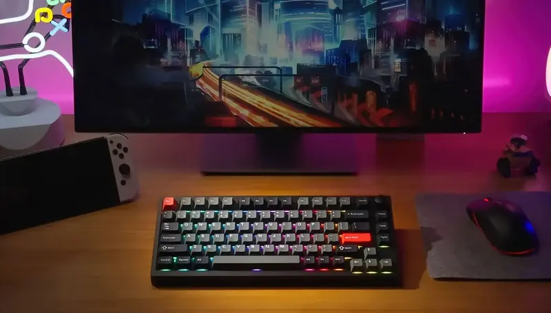 Беспроводная клавиатура Keychron Super Banana Lemokey P1 Pro 84Key Carbon Black фото